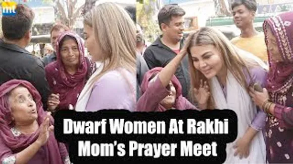 A dwarf woman travels from Delhi to meet Rakhi Sawant at her mother's prayer meet in Mumbai