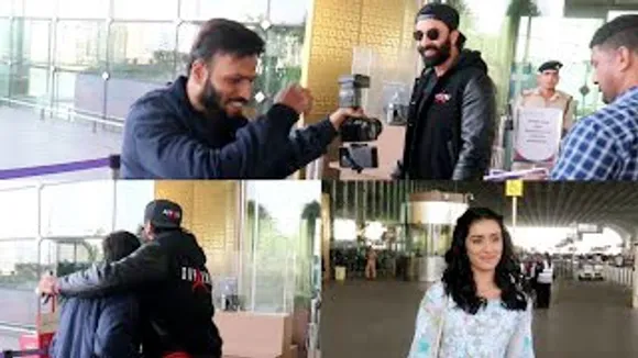 Ranbir Kapoor Hugs Paps when He dances on his Song, Shraddha Kapoor with Cute Smile At Airport