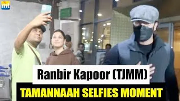 Ranbir Kapoor returns for TJMM Song Launch, Tamannaah Bhatia crowded by fans for Selfies