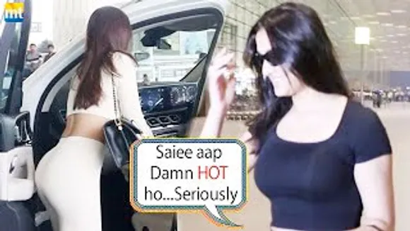 Cameraman Calls Saiee Manjrekar DAMN HOT asks her for photo, Nikki Tamboli in slim-fit pants At Airport