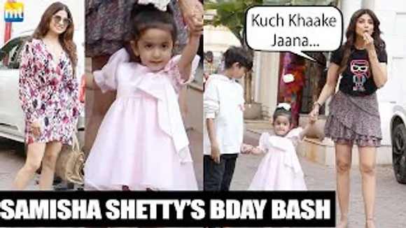 Shilpa Shetty with her daughter Samisha Shetty & Shamita Shetty for Birthday Bash