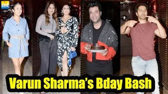 Shehnaaz Gill, Huma Qureshi, Sonakshi Sinha And Varun Dhawan at Varun Sharma's Birthday Bash