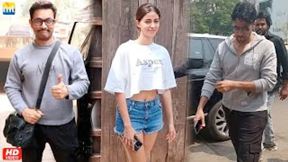 Aamir Khan Carries Pet At Zoya's House, Sidharth Malhotra & Ananya Panday Arrive For Shoot