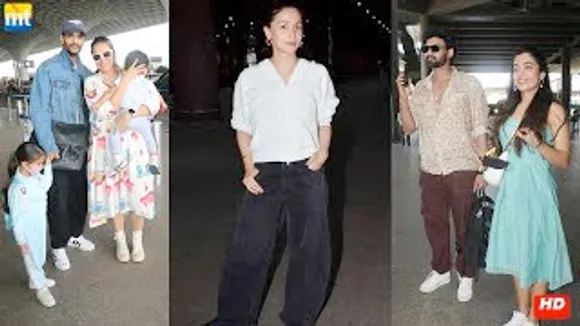 Alia Bhatt Back In Town, Rashmika & Bellamkonda Srinivas, Neha Dhupia With Family At Airport