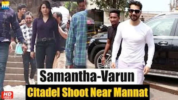 On Set Video : Samantha & Varun Dhawan shoot for Citadel on Bandra Steets Near Mannat