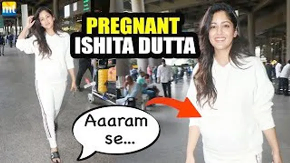 "Aaaram Se".. Soon-to-be mommy, Drishyam 2 actress Ishita Dutta flaunts her baby bump