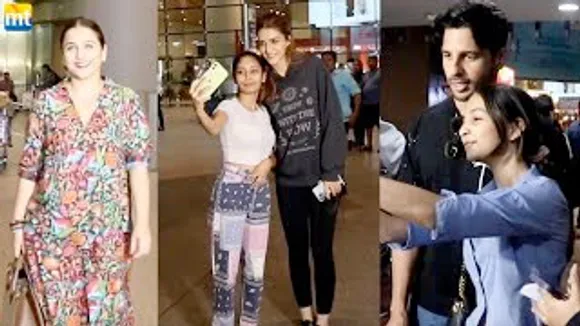 Kriti Sanon, Sidharth Malhotra return from Bangkok, Vidya Balan at Airport