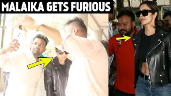 Malaika Arora gets FURIOUS as Male Fans try to force selfies, annoyed on Female Fan Too