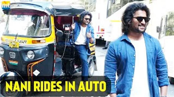 Jersey Star Nani rides in Mumbai's autorickshaw to reach the hotel