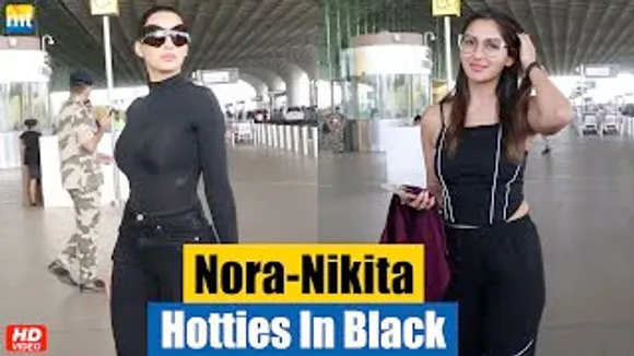 Nora Fatehi Looks Hot In Black As She Leaves For Ooty; Nikita Dutta At Airport