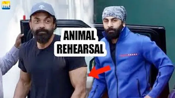 Ranbir Kapoor & Bobby Deol show his BIG MUSCLES as they arrive for Animal Rehearsal
