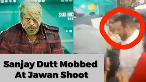 Sanjay Dutt shoots with Shah Rukh Khan for JAWAN in Film City, mobbed by fans