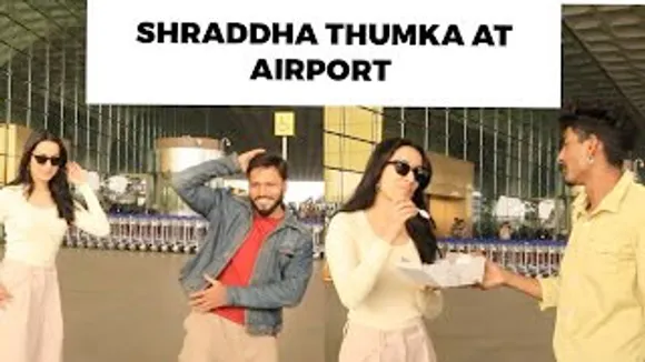 Shraddha Kapoor's THUMKA Dance With a Cameraman on Airport, Cake Cutting too