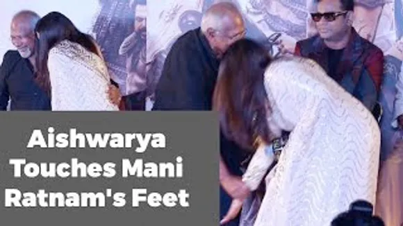 Aishwarya Rai Bachchan bends Down & TOUCHES Mani Ratnam's FEET at PS-2 Event in Mumbai