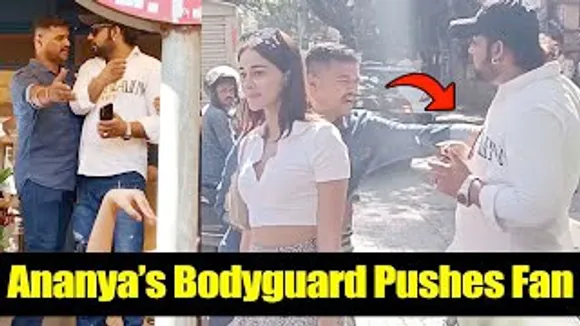 One Fan tried to take selfie with Ananya Panday FORCEFULLY, her bodyguards Push him