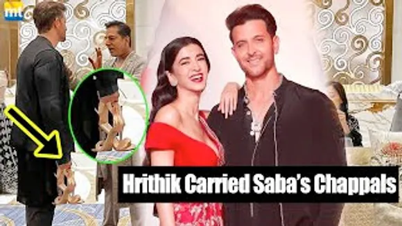 VIRAL: Hrithik Roshan carried CHAPPALS for GF Saba Azad at Ambani's NMACC Gala event
