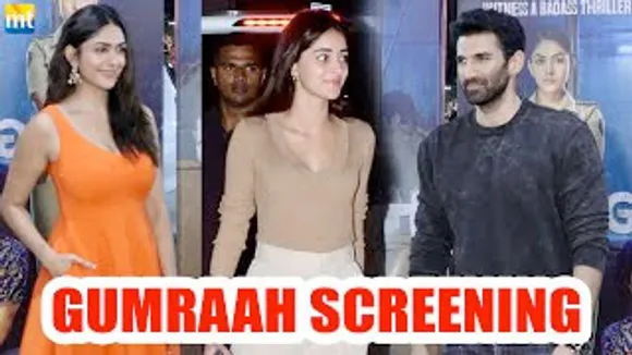 Ananya Panday comes to support BF Aditya Roy Kapur's Gumraah, Mrunal Thakur at special screening