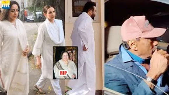 Sanjay Dutt, Jackie Shroff, Hema Malini, Esha Deol And Others At Yash Chopra House To Pay Tribute to Pamela Chopra