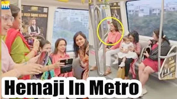 Hema Malini travels in Mumbai Metro, women recognize her & take selfies on the seat