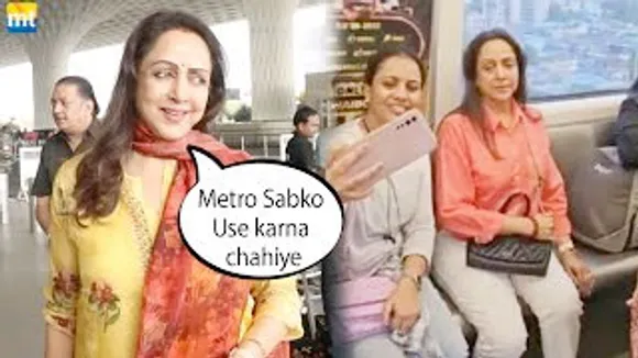 Hema Malini's reaction to viral video of travelling in Metro, urges other actors to use Metro