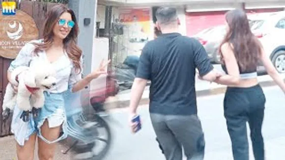 Nikki Tamboli with her FIRST BF seen in Mumbai Street, Shama Sikander with her PET