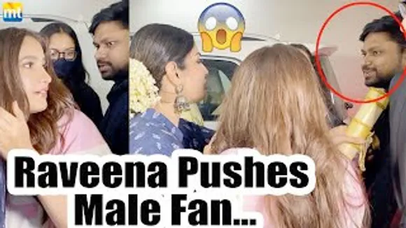 SHOCKING: Raveena Tandon PUSHES male Fan who got CLOSE to her Daughter Rasha