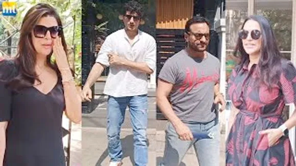 Father-Son Saif Ali Khan-Ibrahim Ali Khan Post Lunch, Mein Jaau Neha Dhupia fun with Paps, Nimrat Kaur at Salon