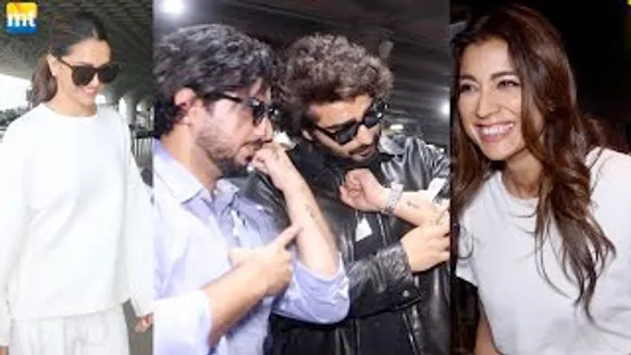 Stunning Deepika Padukone, Arjun Kapoor shows his Tatoo with Fan, Smiling Shriya Saran, Aly Goni-Jasmin Bhasin At The Airport