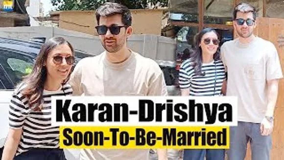 Soon-to-be-married Karan Deol & Drisha Acharya together on a lunch date