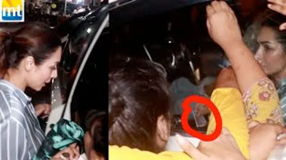 3 poor ladies surround & plead Malaika Arora to give money; Watch What Happened