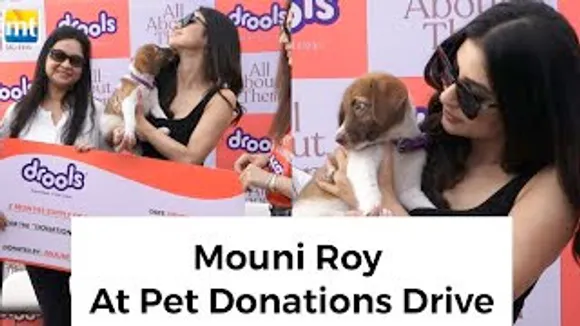 Mouni Roy in a Comfy Look as She arrives for a Pet Donations Drive