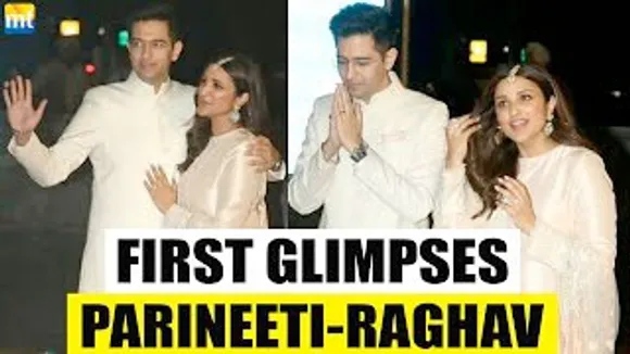 FIRST GLIMPSES of newly Engaged couple Parineeti Chopra & Raghav Chadha from Delhi