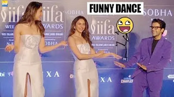 Rakul Preet Singh Teaching Funny Dance To Rajkummar Rao At IIFA 2023 Press Conference