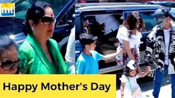 Shilpa Shetty With her Mother And whole Family At Restaurant to celebrate MOTHER'S DAY