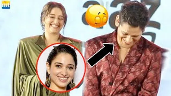 Watch Vijay Varma BLUSHING after hearing GF Tamannaah Bhatia's name at Dahaad Trailer Launch