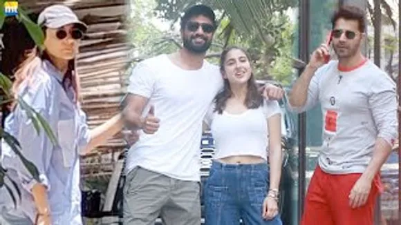 Kadak! Vicky Kaushal-Sara Ali Khan & Varun Dhawan at Maddock Films Office; Anushka Sharma At A Dubbing Studio In City