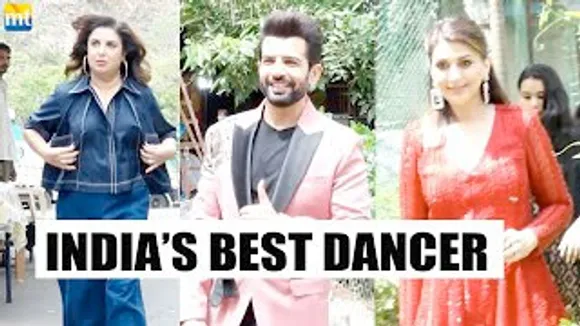 Sonali Bendre, Farah Khan & Host Jay Bhanushali At India's Best Dancer Set