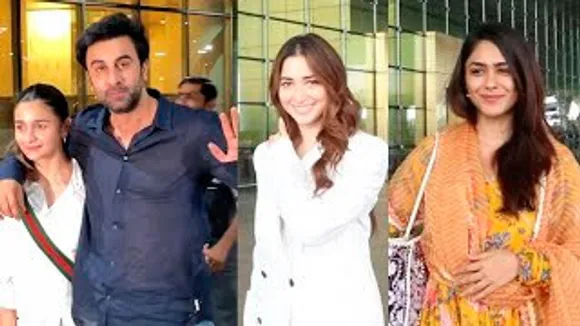 Ranbir Kapoor-Alia Bhatt Back in Town, Tamannaah Bhatia is All Smiles, Mrunal Thakur In Desi Look, Sunny Leone & Giorgia Andriani At Airport