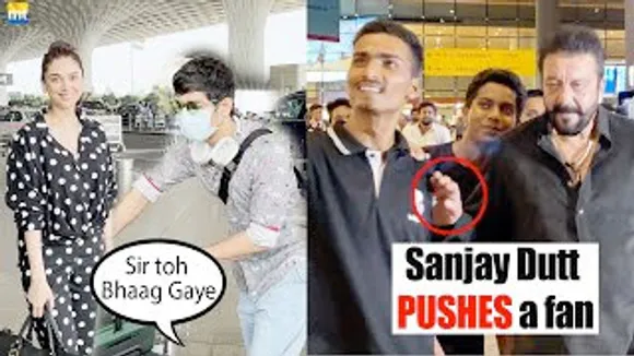 OMG Sanjay Dutt PUSHES a fan asking for a Selfie; 'Sir toh Bhaag gaye' Say Paps To Aditi Rao Hydari As BF Siddharth Comes To Drop Her
