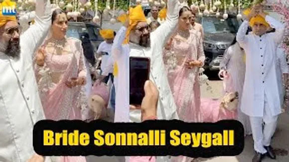 Sonnalli Seygall arrives in Bridal Dress at Gurudwara for her wedding with BF Ashesh Sajnani