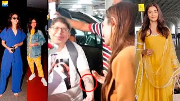 Fan Tries to Touch Tamannaah Bhatia's Feet As She Returns With Mrunal Thakur, Pooja Hegde In Yellow Ethnic Dress, Vaani Kapoor Off To Bangkok
