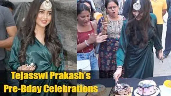 Tejasswi Prakash Pre-Birthday Cake Cutting Celebrations With Fans & Media On Naagin 6 Sets