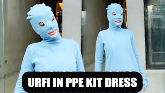 Urfi Javed's Unbelievable FULLY COVERED PPE Kit Dress for people who slammed her for short clothes