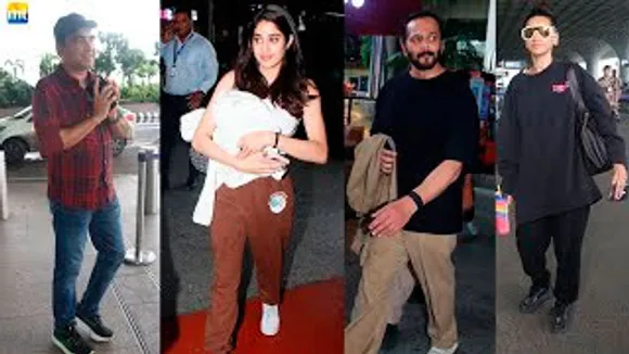 Janhvi Kapoor Back From Ulajh Shoot, Sonu Sood, Rohit Shetty, Pankaj Tripathi, Krystle D'Souza & Shibani Dandekar Spotted At Airport