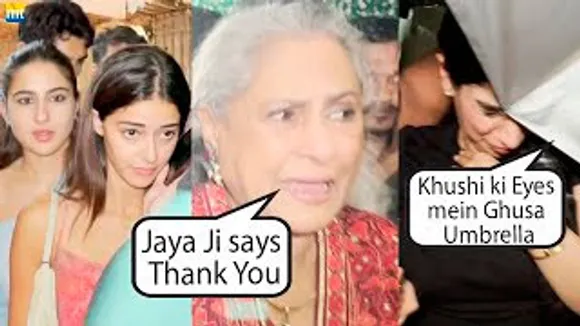 SHOCKINGLY, Jaya Bachchan Says THANK YOU to paps, Khushi Kapoor Ki Aakhon Mein Ghusa Chhata As She Others Exit After RRKPK Screening