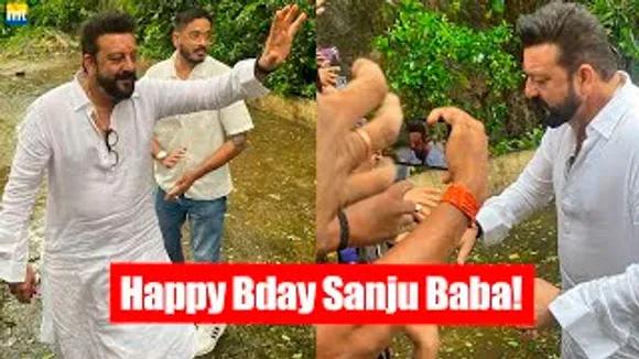 Sanjay Dutt oozes 'Vaastav' vibes, actor meets & greets fans at Home on his 64th birthday