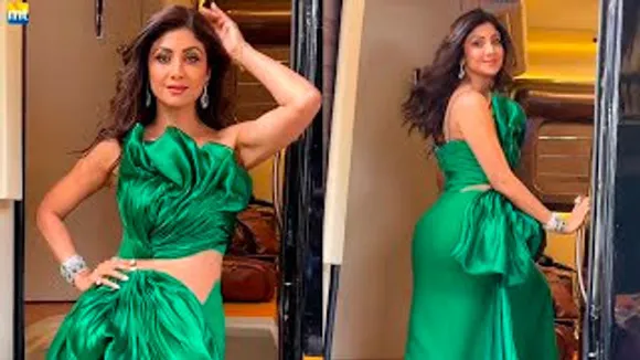 'Geela Hain Na Baba' Pura Gown...Shilpa Shetty Looks Classy In Green On India's Got Talent Sets