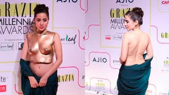 OMG Urfi Javed Paints Herself In Gold for Grazia Awards 2023