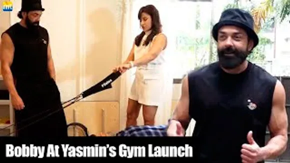 Bobby Deol takes Workout Tips from Yasmin Karachiwala at Bodyimage Studio in Juhu