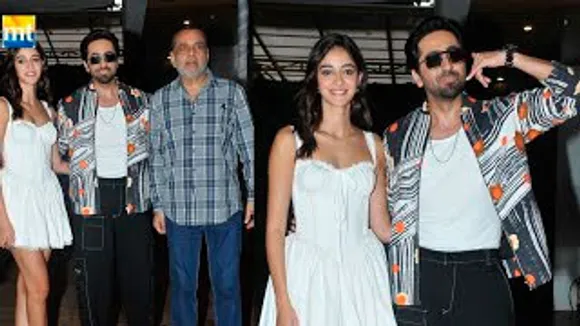 'Mein Pooja Bol Rahi Hun' Aka Ayushmann Khurrana with Ananya Panday & Paresh Rawal At Ekta Kapoor's House For Dream Girl 2